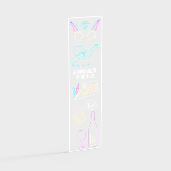 Vibrant Neon Party 3D Model for Creative Projects