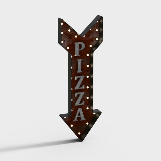 Rustic Pizza Arrow 3D model
