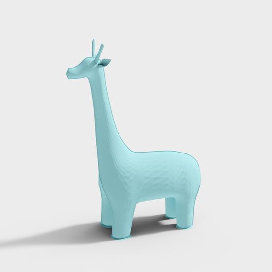 Delightful Low-Poly Giraffe 3D model for Creative Projects
