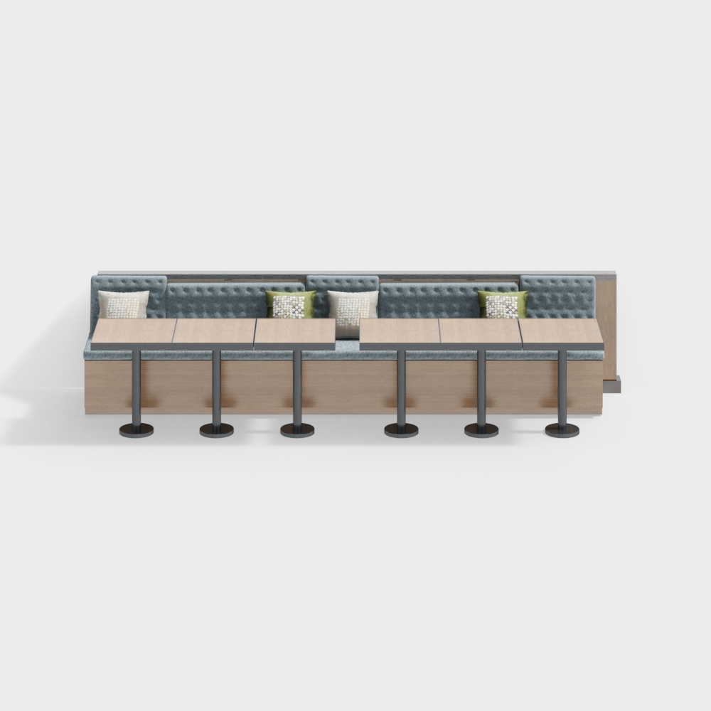 Modern Low-Poly Sofa 3D Model – Minimalist Leather Design