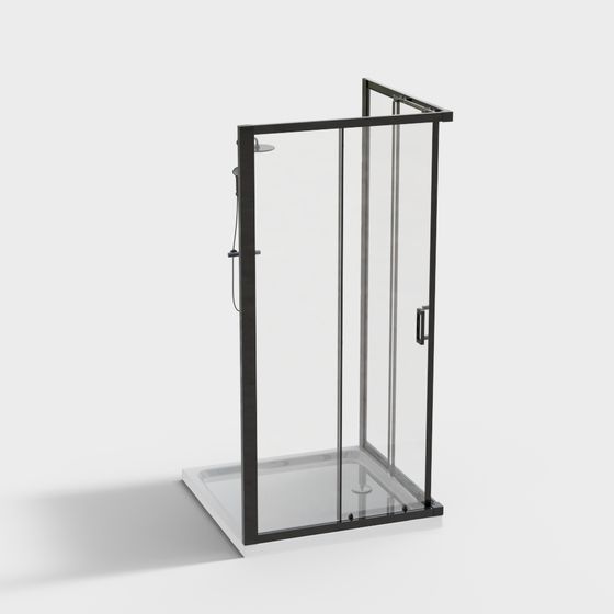 Minimalist Shower Room 3D model