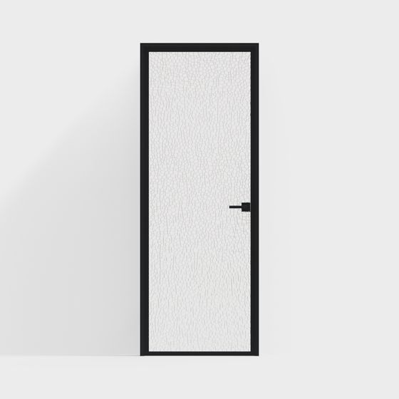 Stylish Glass Door 3D model for Contemporary Spaces