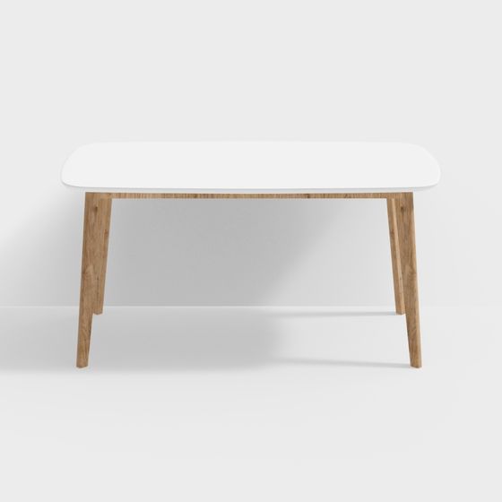 Sleek Minimalist Dining Table 3D model