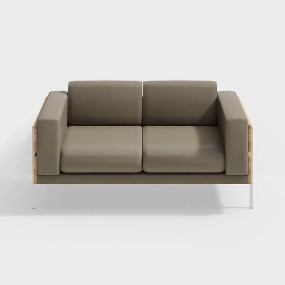 Modern Minimalist Low-Poly Sofa 3D model