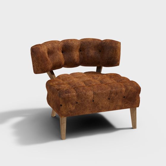 Vintage Leather Armchair 3D model