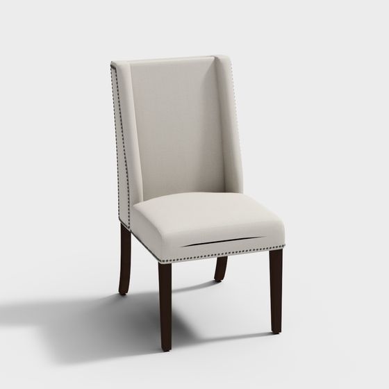 Elegant Upholstered Chair 3D model