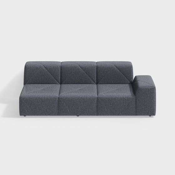Elegant Low-Poly Sofa 3D Model for Contemporary Spaces