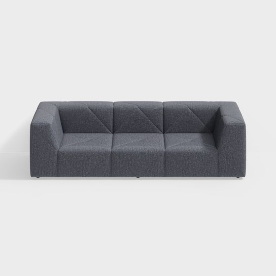 Stylish Low-Poly Sofa 3D Model for Contemporary Spaces
