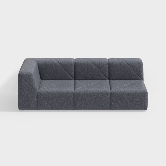 Stylish Low Polygon Sofa 3D Model