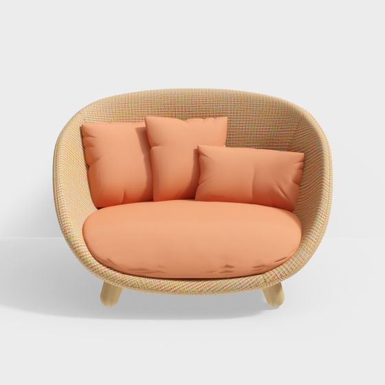 Cozy Retreat 3D model Sofa for Modern Interiors