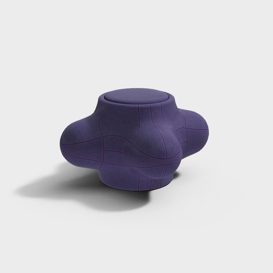 Luminous Purple Stool 3D model