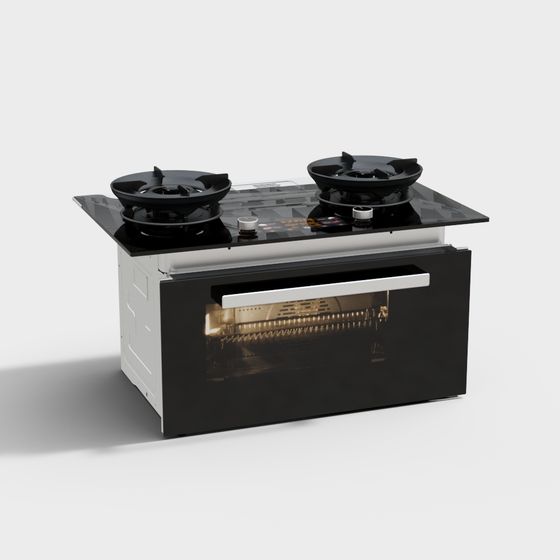 Modern 3D Gas Stove Model for Creative Spaces