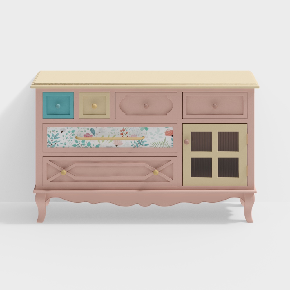 Cómoda rosa de dopamina francesa