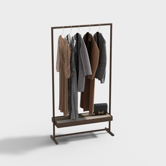 Elegant Minimalist Clothes Hanger 3D model