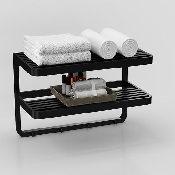 Modern Minimalist Bathroom Shelf 3D model