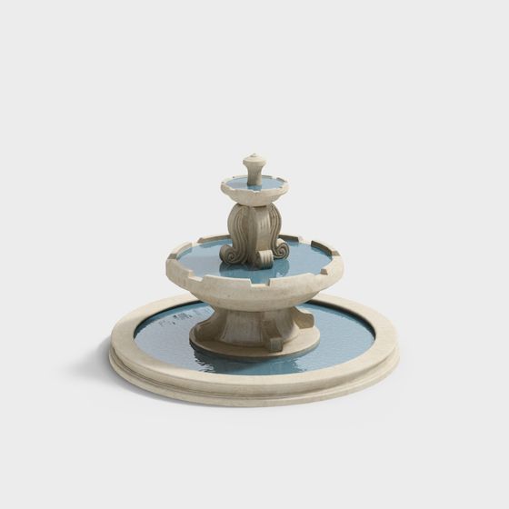 Elegant 3D Fountain Model for Creative Projects