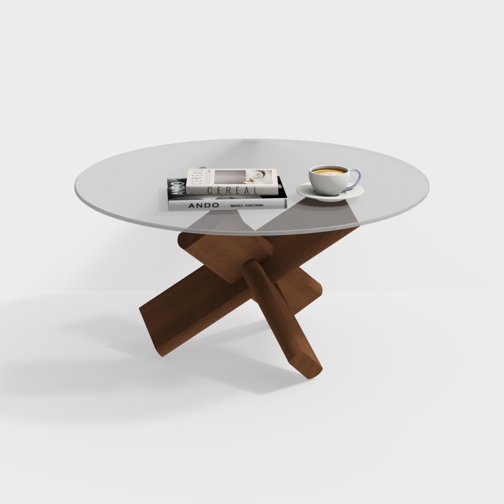 Table d'appoint ronde de style médiéval moderne