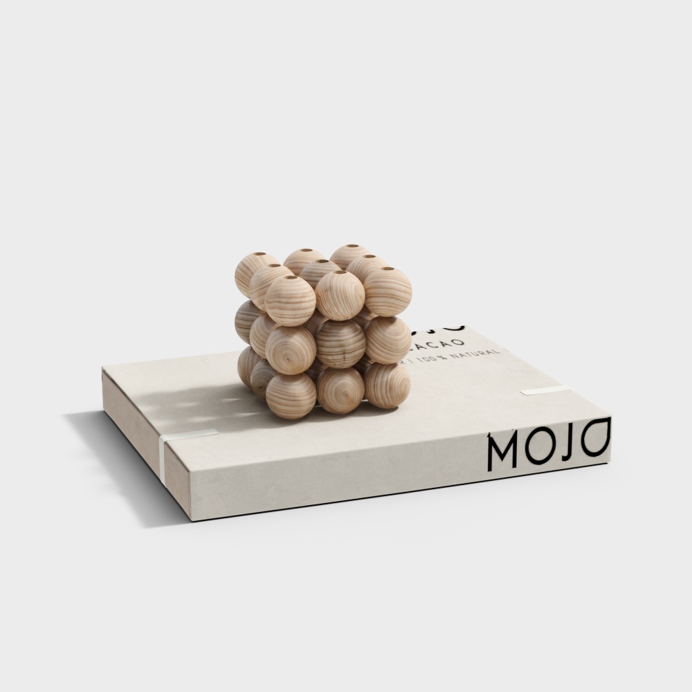Wooden Sphere Cluster 3D model