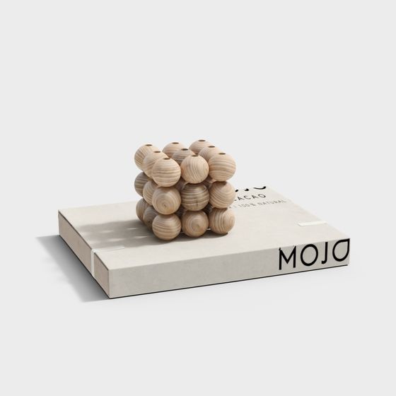 Wooden Sphere Cluster 3D model