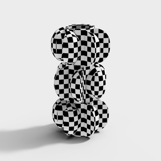 Playful Polygonal Bear 3D model