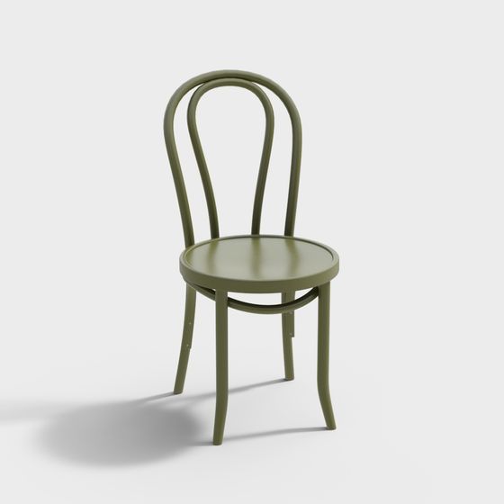 French Green Dining Chair Without Arms
