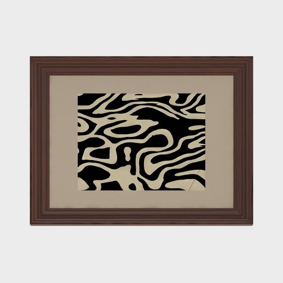 Abstract Line Art Frame 3D model