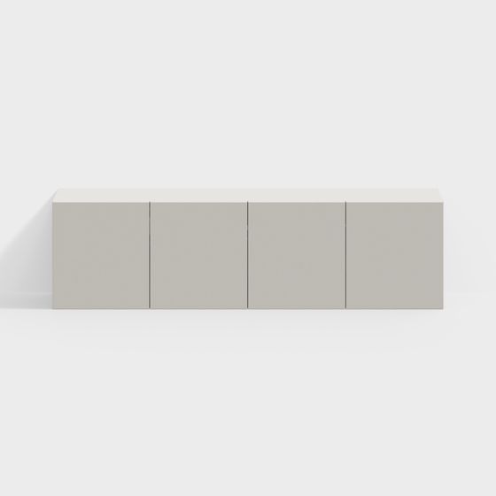 Modern Beige Side Cabinets 3D Model