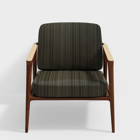 Chic Low-Polygon Leisure Chair 3D model