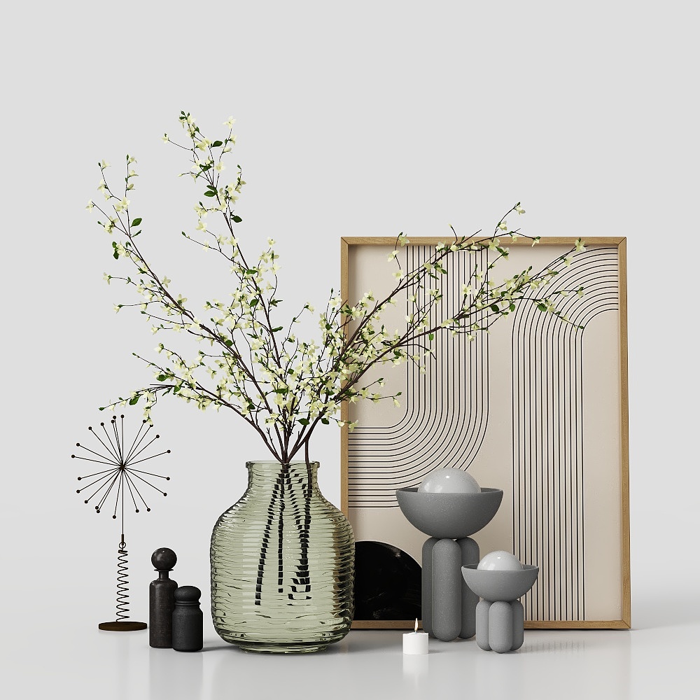 Modern balcony potted plants