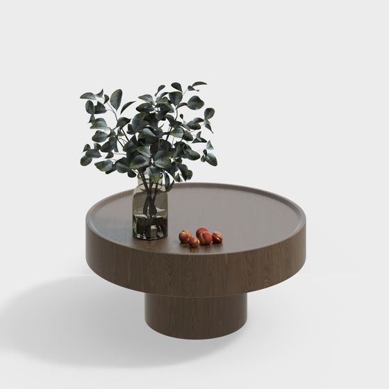 Elegant Round Coffee Table 3D model for Modern Homes