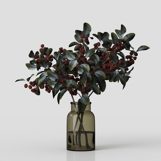 Winter Fruits Low-Polygon 3D Model