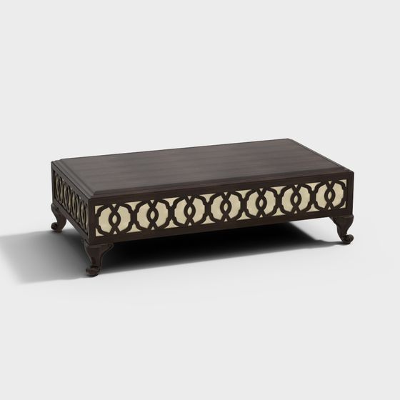 Vintage Styled Coffee Table 3D Model