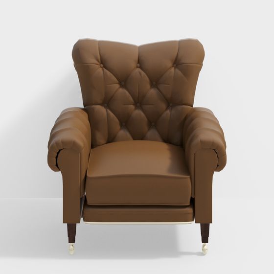 Vintage Leather Armchair 3D Model