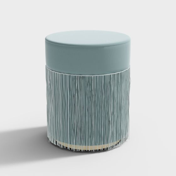 Lush Tassel Stool 3D model