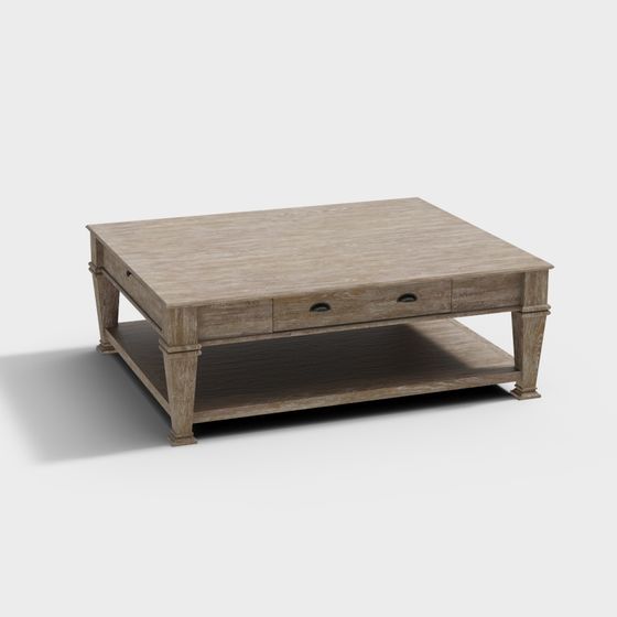 Vintage Style Coffee Table 3D Model