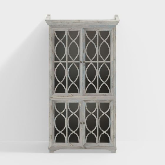 Vintage Style Bookcase 3D Model for Artistic Spaces