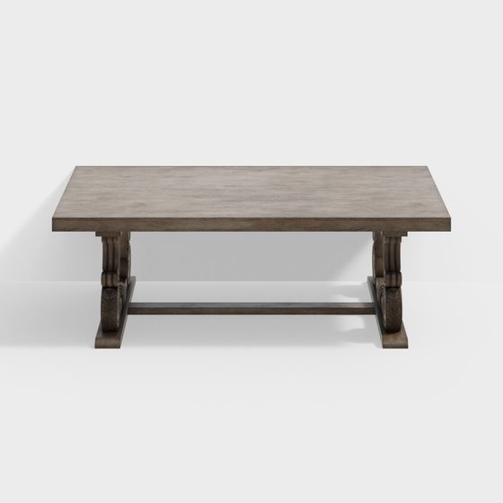 Vintage Style Coffee Table 3D model