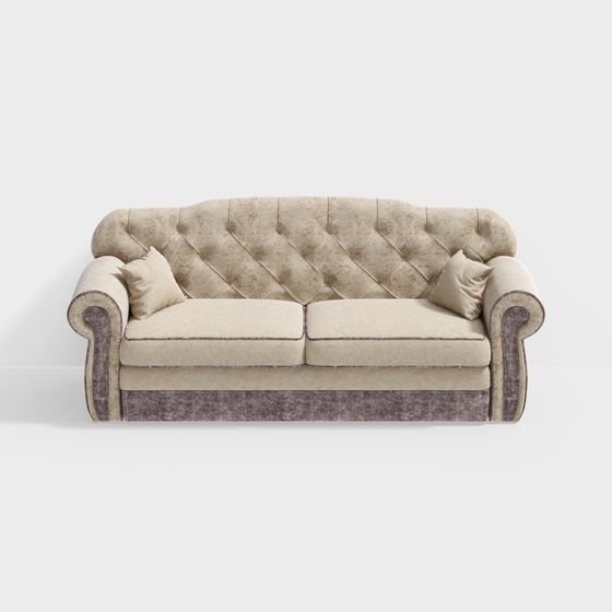 Vintage Sofa 3D model - Classic Elegance