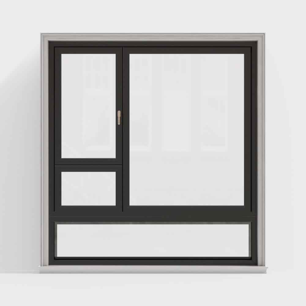 Elegant Low-Poly Window 3D Model – Minimalist Frame Design