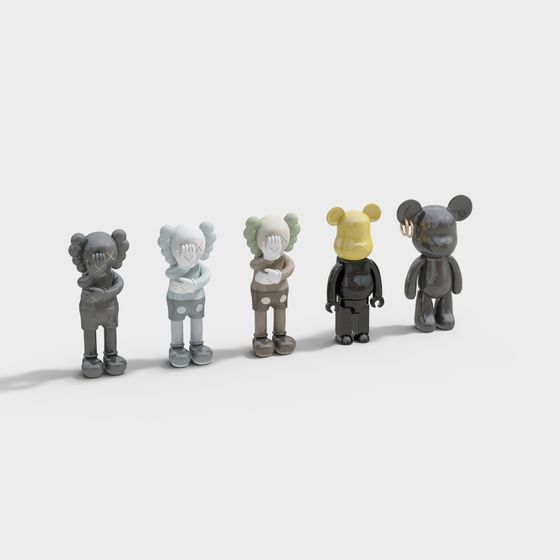 Creative Kaws Figures 3D Model for Designers