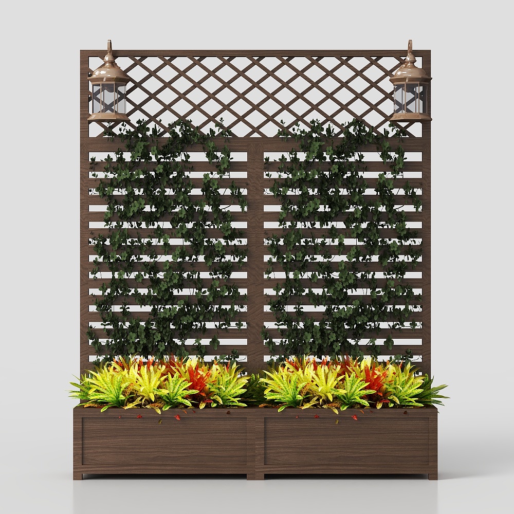 Modern garden plant wall