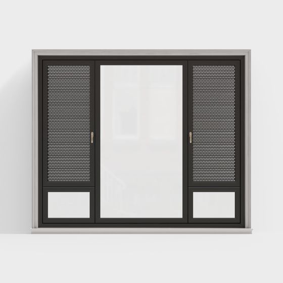 Low Polygon Sliding Window 3D model