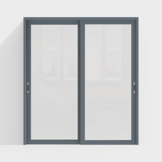 Elegant Double Door 3D model for Modern Spaces