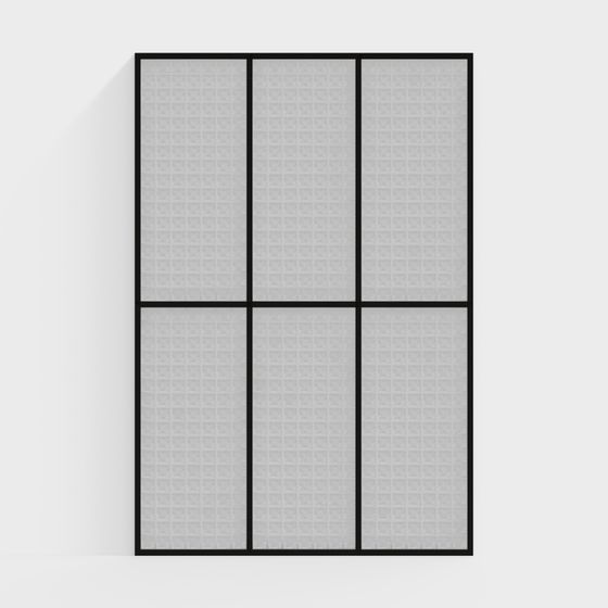 Sophisticated Glass Curtain Wall 3D model for Creative Spaces