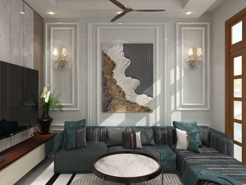 Modern Neoclassical Living Room with Elegant Decor