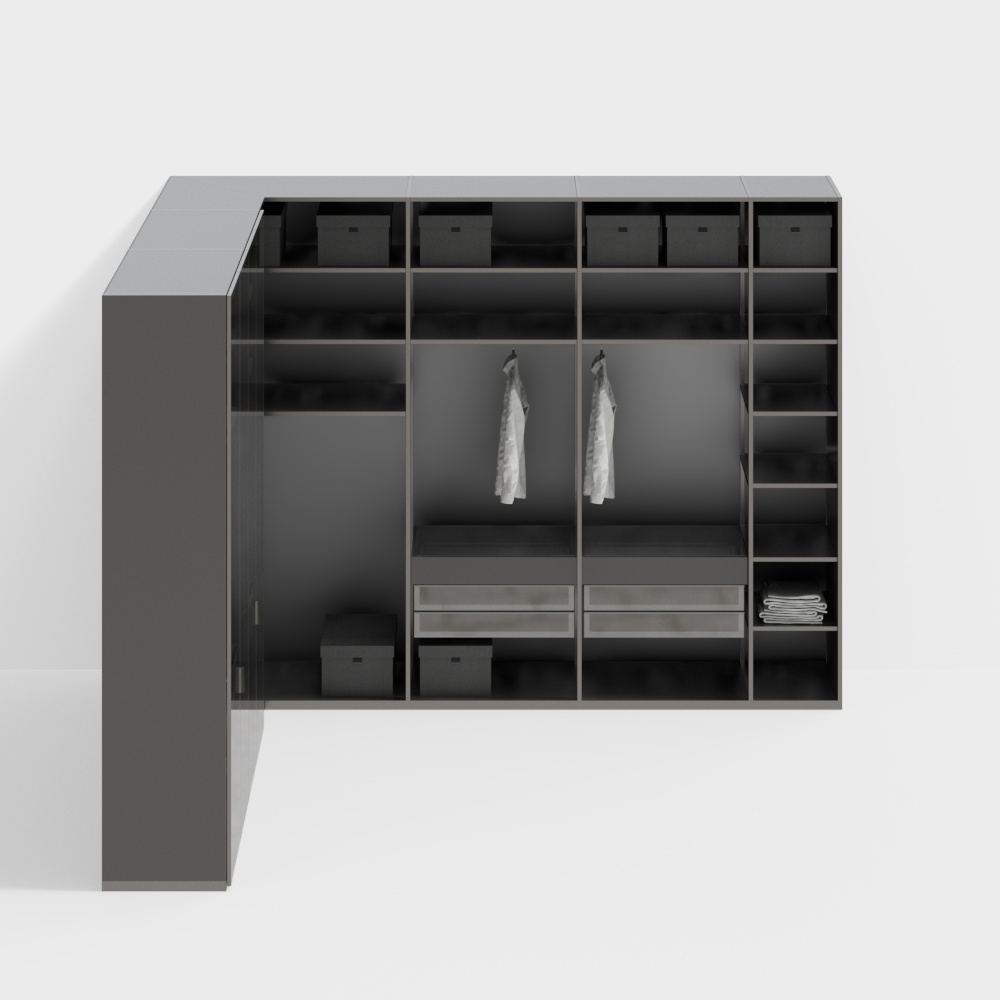 Placard d'angle pour vestiaire moderne