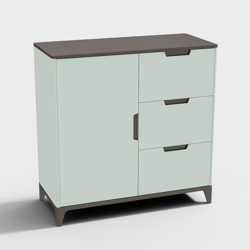 Comode modern mint green decorative cabinet