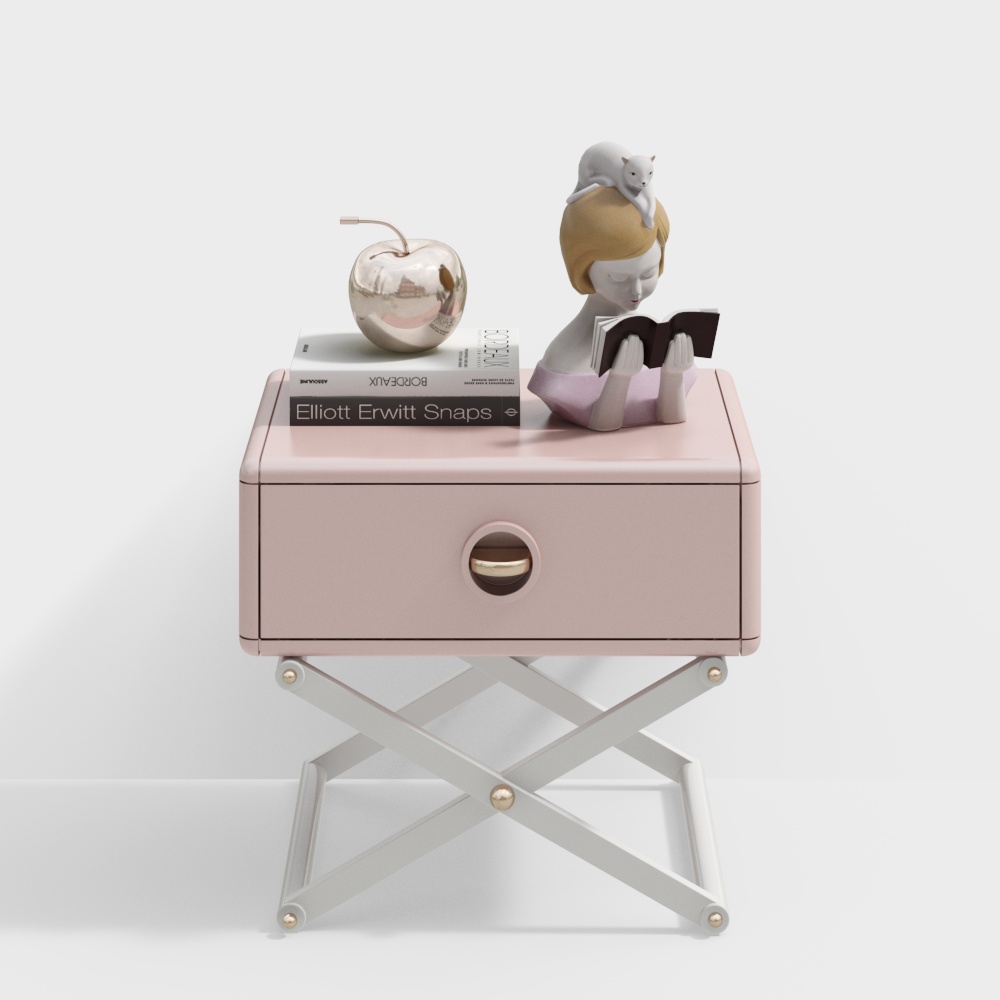 Princess pink nightstand for children