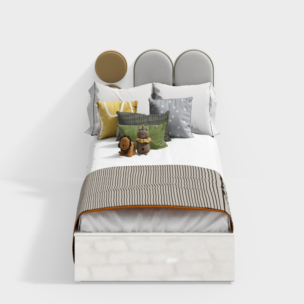 Modern and stylish children's room with children's beds