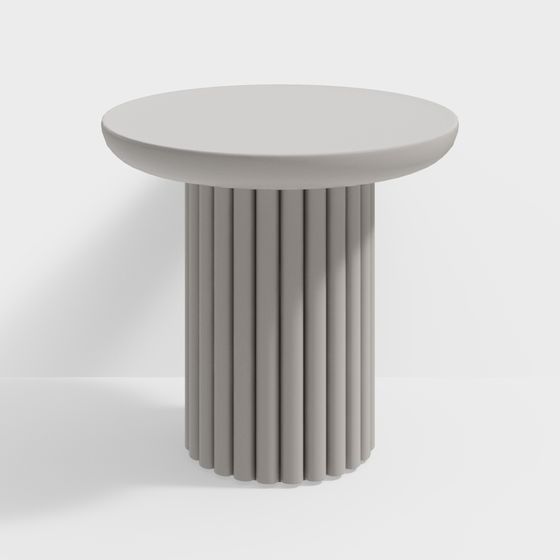 Elegant Cylindrical Side Table 3D model for Modern Spaces